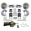 CJ Classics Front Disc Brake Conversion Kit With Power Dual Bowl Master Cylinder/ 4-Piston Calipers Mustang Automatic Transmission V8 1965-1966